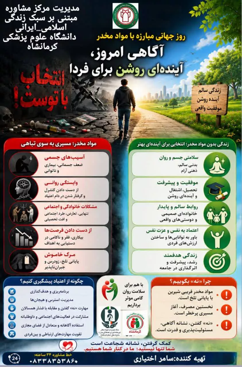 روز جهانی مبارزه با اعتیاد اینفوگرافیک
